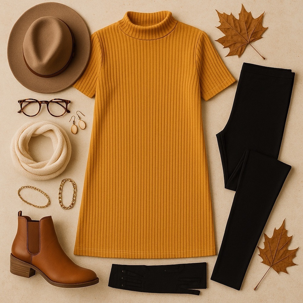 Forever 21 Golden Ribbed Midi Dress